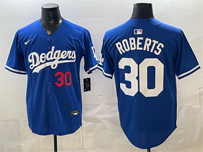 Men's Los Angeles Dodgers #30 Dave Roberts Royal 2026 Limited Stitched Baseball Jersey Men's Los Angeles Dodgers #30 Dave Roberts Royal 2026 Limited Stitched Baseball Jersey